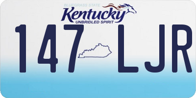 KY license plate 147LJR