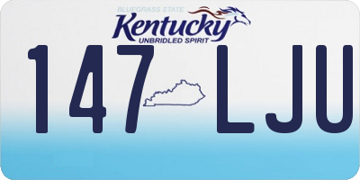KY license plate 147LJU