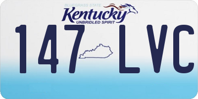 KY license plate 147LVC