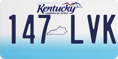 KY license plate 147LVK