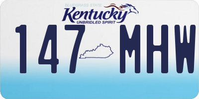 KY license plate 147MHW