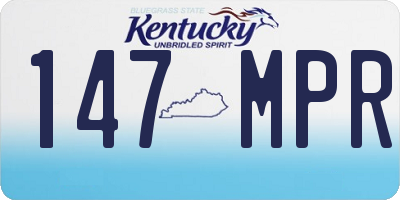 KY license plate 147MPR