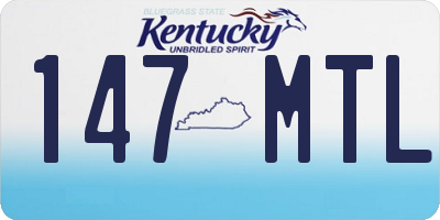 KY license plate 147MTL