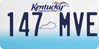KY license plate 147MVE