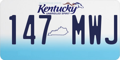 KY license plate 147MWJ