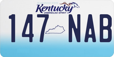KY license plate 147NAB