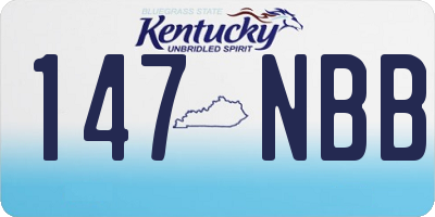 KY license plate 147NBB
