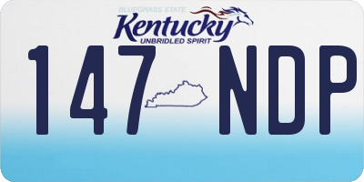 KY license plate 147NDP