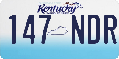 KY license plate 147NDR