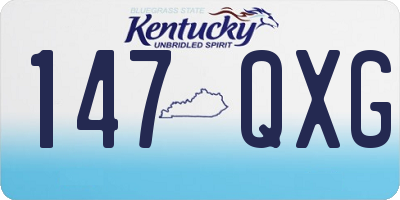 KY license plate 147QXG