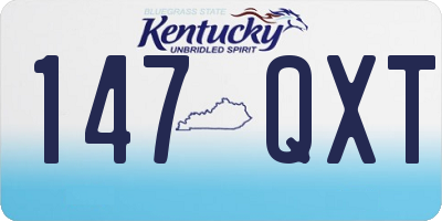 KY license plate 147QXT