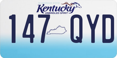 KY license plate 147QYD