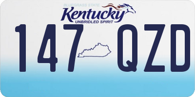 KY license plate 147QZD