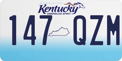 KY license plate 147QZM