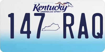 KY license plate 147RAQ