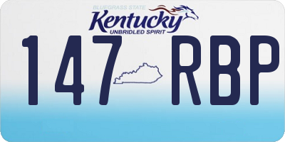 KY license plate 147RBP