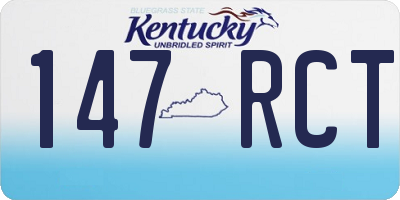 KY license plate 147RCT