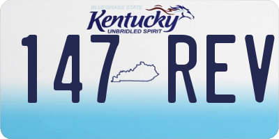 KY license plate 147REV