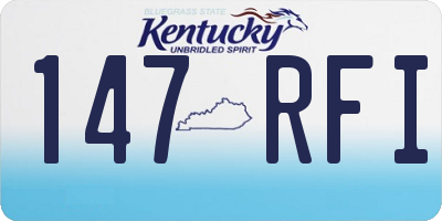 KY license plate 147RFI