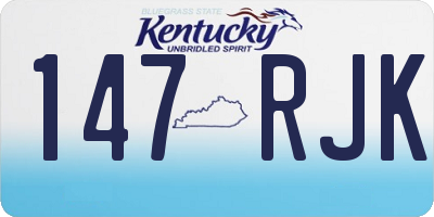 KY license plate 147RJK