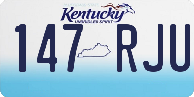 KY license plate 147RJU