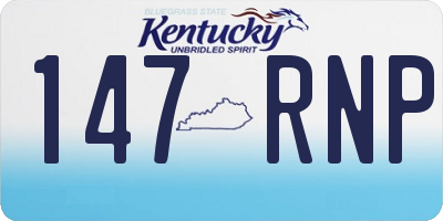 KY license plate 147RNP