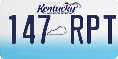 KY license plate 147RPT