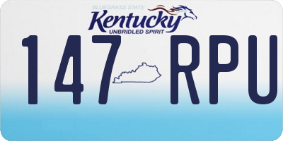 KY license plate 147RPU