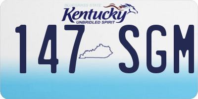 KY license plate 147SGM