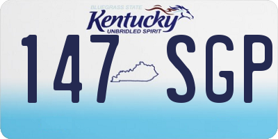 KY license plate 147SGP