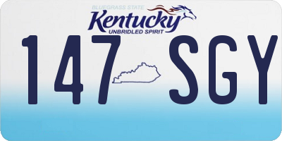 KY license plate 147SGY