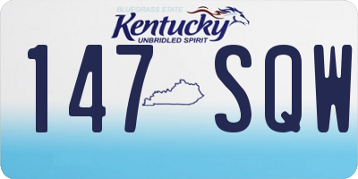 KY license plate 147SQW