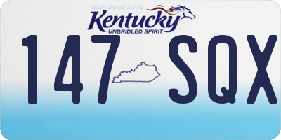 KY license plate 147SQX