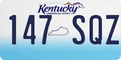 KY license plate 147SQZ