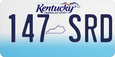 KY license plate 147SRD