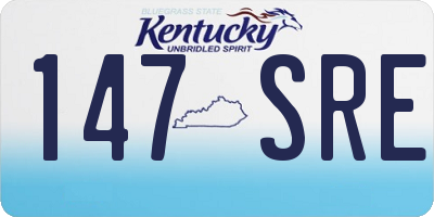 KY license plate 147SRE