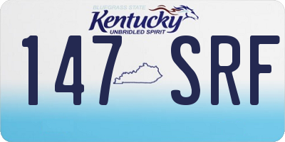 KY license plate 147SRF