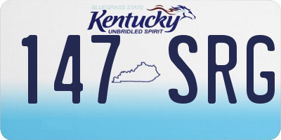 KY license plate 147SRG