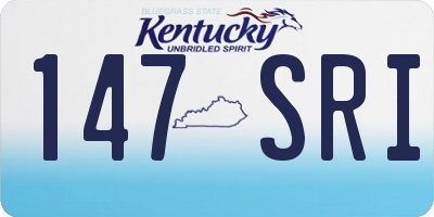 KY license plate 147SRI
