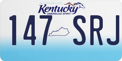 KY license plate 147SRJ