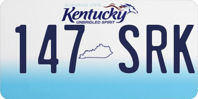 KY license plate 147SRK