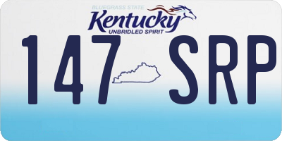 KY license plate 147SRP
