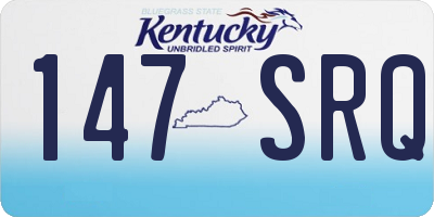 KY license plate 147SRQ