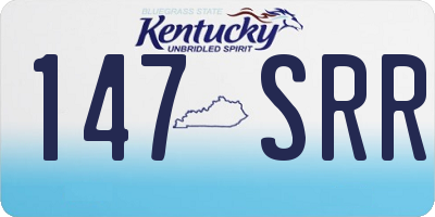 KY license plate 147SRR