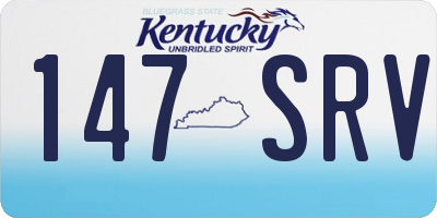 KY license plate 147SRV