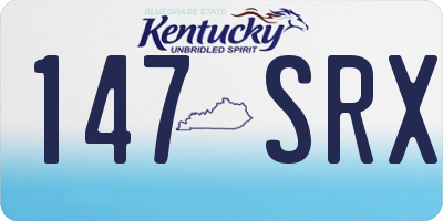 KY license plate 147SRX