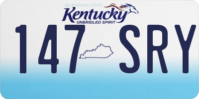 KY license plate 147SRY