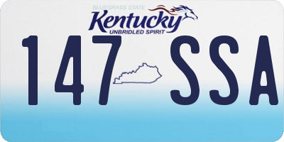 KY license plate 147SSA
