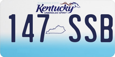 KY license plate 147SSB