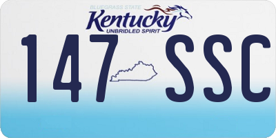 KY license plate 147SSC